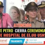 Con Estados Unidos .queremos un nuevo diálogo, una agenda de paz y reconstrucción de la vida, dijo el Presidente Gustavo Francisco Petro Urrego. En visita a buque hospital USNS Comfort<br><em>• El Mandatario encabezó el acto de clausura de la misión del buque hospital USNS Comfort, de EE.UU., en Cartagena, en el que participaron la Subsecretaria de Estado para Asuntos Políticos de ese país, Victoria Nuland, y la general Laura Richardson, Comandante del Comando Sur.</em><br><em>• Indicó que en Colombia hay zonas que permanecen inundadas por las lluvias y subrayó que el país “está sufriendo las consecuencias agudas de la crisis climática, ya con casi 300 muertos, con 700 mil personas damnificadas, miles de viviendas destruidas, miles de escuelas y colegios destruidos” y advirtió que recuperar esa infraestructura educativa cuesta 3 billones de pesos.</em><br><strong>Cartagena, 18 de noviembre de 2022.</strong><br>El Presidente Gustavo Petro afirmó este viernes, en la clausura de la visita del buque hospital USNS Comfort, de la Marina de Estados Unidos, que debe haber un “nuevo diálogo” entre los dos países y una agenda de paz y democracia.&nbsp;<br>En el evento, efectuado en el muelle de la Sociedad Portuaria de Cartagena, participaron la Subsecretaria de Estado para Asuntos Políticos de los Estados Unidos, Victoria Nuland, y la general Laura Richardson, Comandante del Comando Sur de Estados Unidos.<br>Ese diálogo “se impone, cambia la agenda con Estados Unidos. No queremos una agenda de armas y de guerra, queremos una agenda de paz, una agenda de reconstrucción de la vida, una agenda de los derechos plenos de la humanidad, una agenda de la libertad y la democracia”, expresó el Jefe de Estado.<br>Y, en alusión al tamaño del buque hospital, que presta atención con 1.000 camas, manifestó que “este nuevo diálogo ojalá se inaugure con este monstruo, que es al mismo tiempo uno de los mayores aportes de la salud”.<br>“A nombre del pueblo colombiano y como su Presidente, le agradezco al gobierno de Estados Unidos el haber logrado con éxito traer esta misión humanitaria de salud para la gente más excluida de la sociedad colombiana en esta región”, indicó el Presidente.<br>El Mandatario recordó que cerca de allí hay zonas que permanecen inundadas por las lluvias y subrayó que “Colombia está sufriendo las consecuencias agudas de la crisis climática, ya con casi 300 muertos, con 700 mil personas damnificadas, miles de viviendas destruidas, miles de escuelas y colegios destruidos”.<br>Advirtió que recuperar esas escuelas y colegios destruidos nos cuesta 3 billones de pesos, algo así como 600 millones de dólares, solo recuperando la infraestructura educativa que hemos perdido”.<br>Por ello, anotó que esa situación “debe ponernos en un estado de reflexión”, ya que “el mundo está afrontando una crisis climática y ese es su principal problema, porque ni más ni menos puede acabar con la vida en el planeta”.<br>“Se debe es a nuestra propia acción, a nuestra propia actuación. Es el ser humano el que está provocando –unos muchísimo más que otros– el peor problema que hoy afronta el planeta, la crisis climática”, sostuvo.<br>En ese sentido, el Presidente Petro dijo que “es necesario entonces dialogar en el mundo, son necesarios los cambios en el mundo; no podemos seguir como vamos”.<br>Precisó que en Colombia se trabaja en tres retos: la Paz Total, construir una economía sin carbón y aportarle al mundo, dado que tiene la segunda mayor biodiversidad, la capacidad de absorber la mayor cantidad de CO2.<br>Pero recalcó que dejar de emitir gases de efecto invernadero “esa es la responsabilidad de ustedes, la sociedad norteamericana, con la sociedad china y europea”.&nbsp;<br>La visita del buque hospital USNS Comfort se inició el 11 de noviembre, dentro de una misión humanitaria entre Colombia y Estados Unidos, para atender a población en condición de movilidad, así como a miembros de las comunidades más vulnerables de Cartagena y zonas aledañas.<br>A la ceremonia asistieron también el Comandante de las Fuerzas Militares de Colombia, general Helder Fernán Giraldo Bonilla; el Comandante del Ejército, general Luis Mauricio Ospina; el Comandante de la Armada, vicealmirante Francisco Hernando Cubides; el Comandante de la Fuerza Aérea, general Luis Carlos Córdoba, y el Alcalde de Cartagena, William Dau.