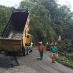 Esta vez, la quebrada la Nona quedó totalmente taponada.