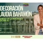 El Congreso condecorará a Claudia Bahamón, por su compromiso con la protección ambiental.